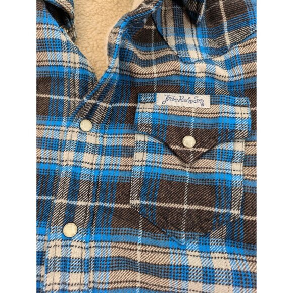 True Religion Shirt Men's XS Plaid Flannel Long‎ Sleeve Button Up Lined - Picture 9 of 10